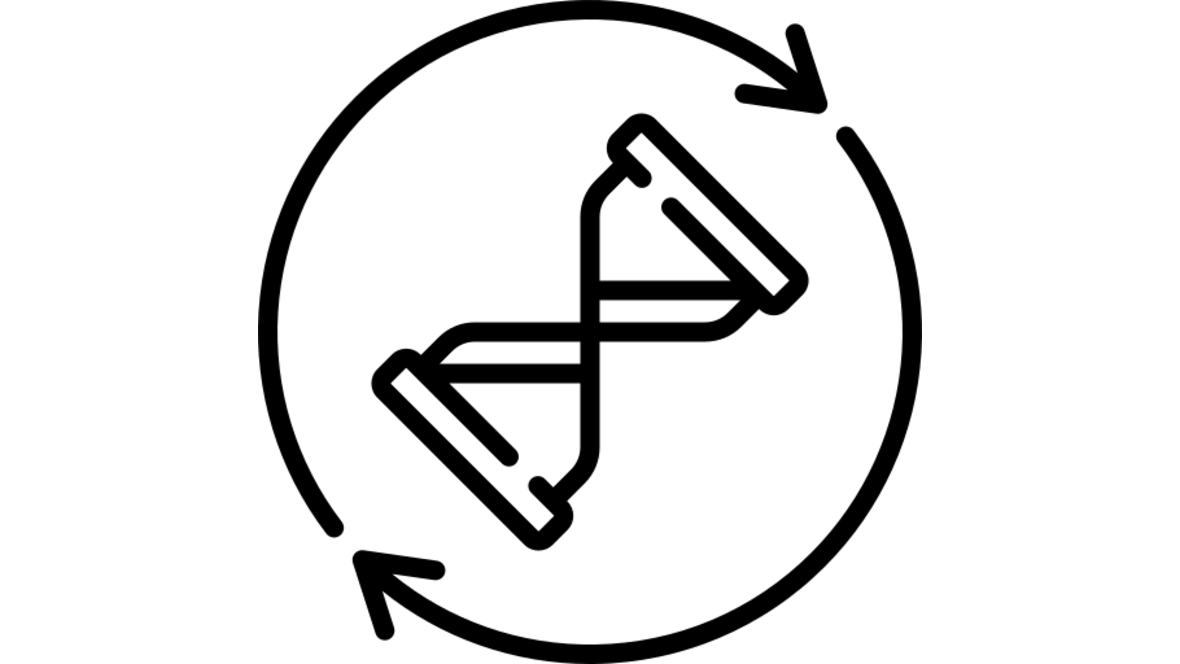 Sehr lange Lebensdauer von Filtrationsanlagen Gezeichnete Sanduhr mit mit zwei Pfeilen die gemeinsam einen Kreis um die Sanduhr ergeben. Die Pfeilspitzen verlaufen mit den Uhrzeiger.