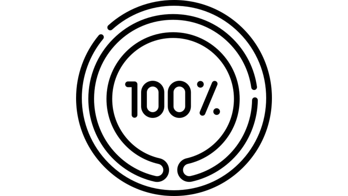 Komplettsysteme bei Filtrationsanlagen Zu sehen ist 100 % in einem gezeichneten Kreis.